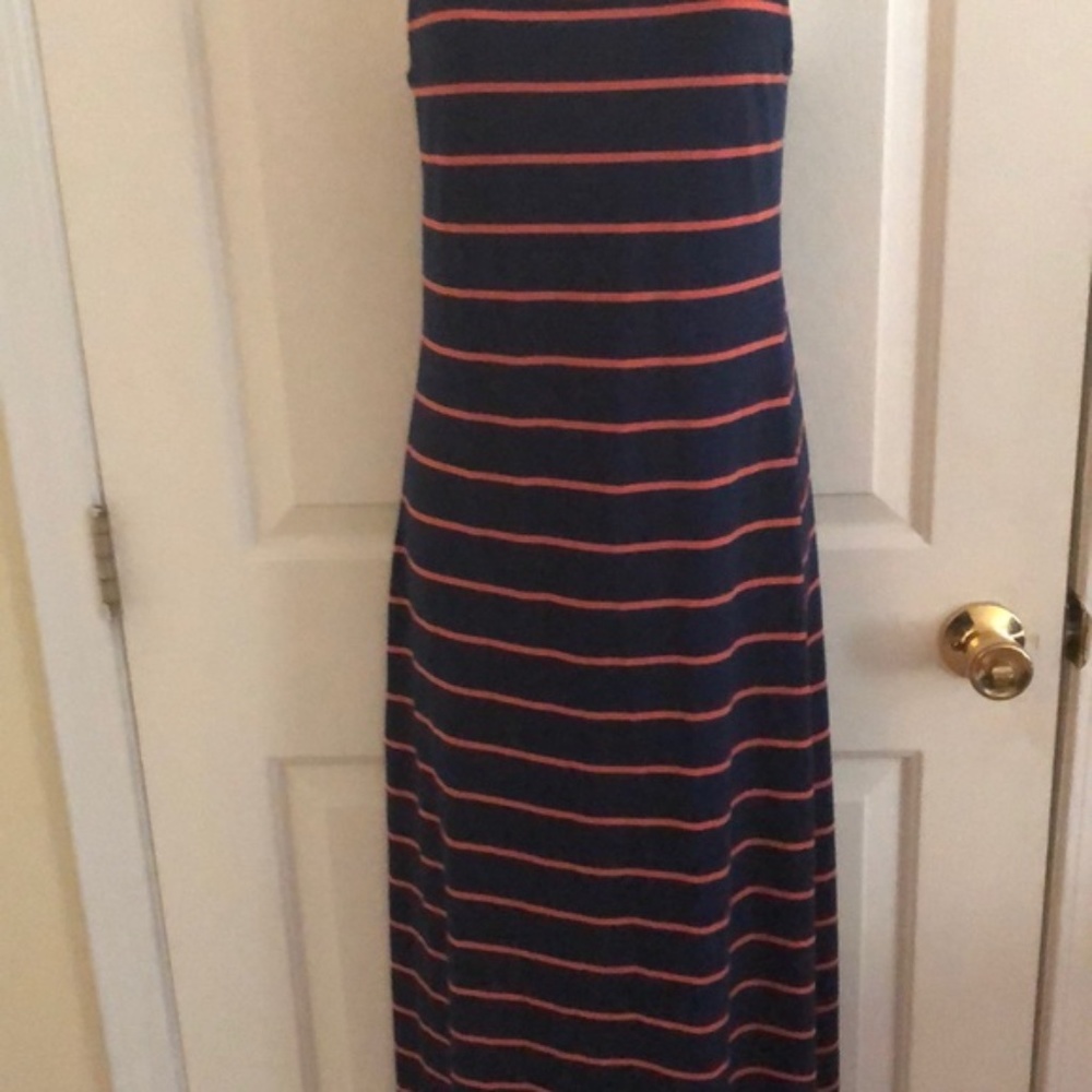 Nautical Racerback Maxi Dress Small - Picture 5 of 6